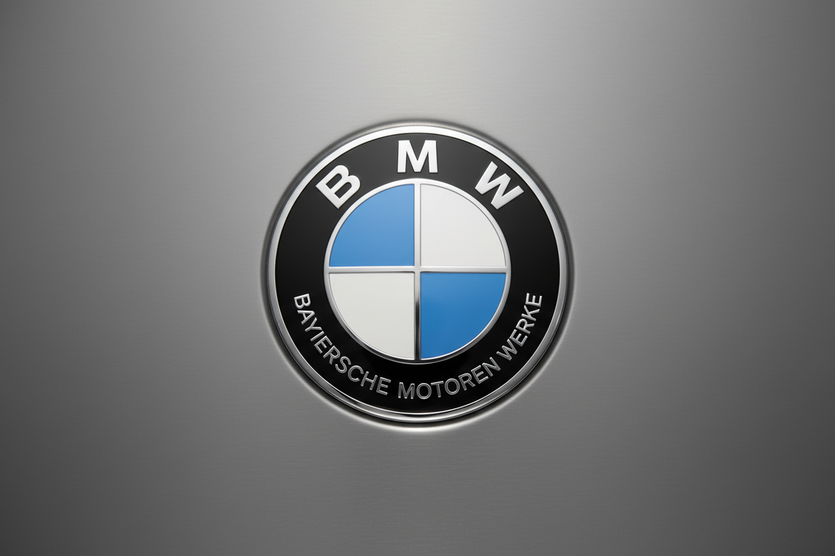 bmw logo grey background