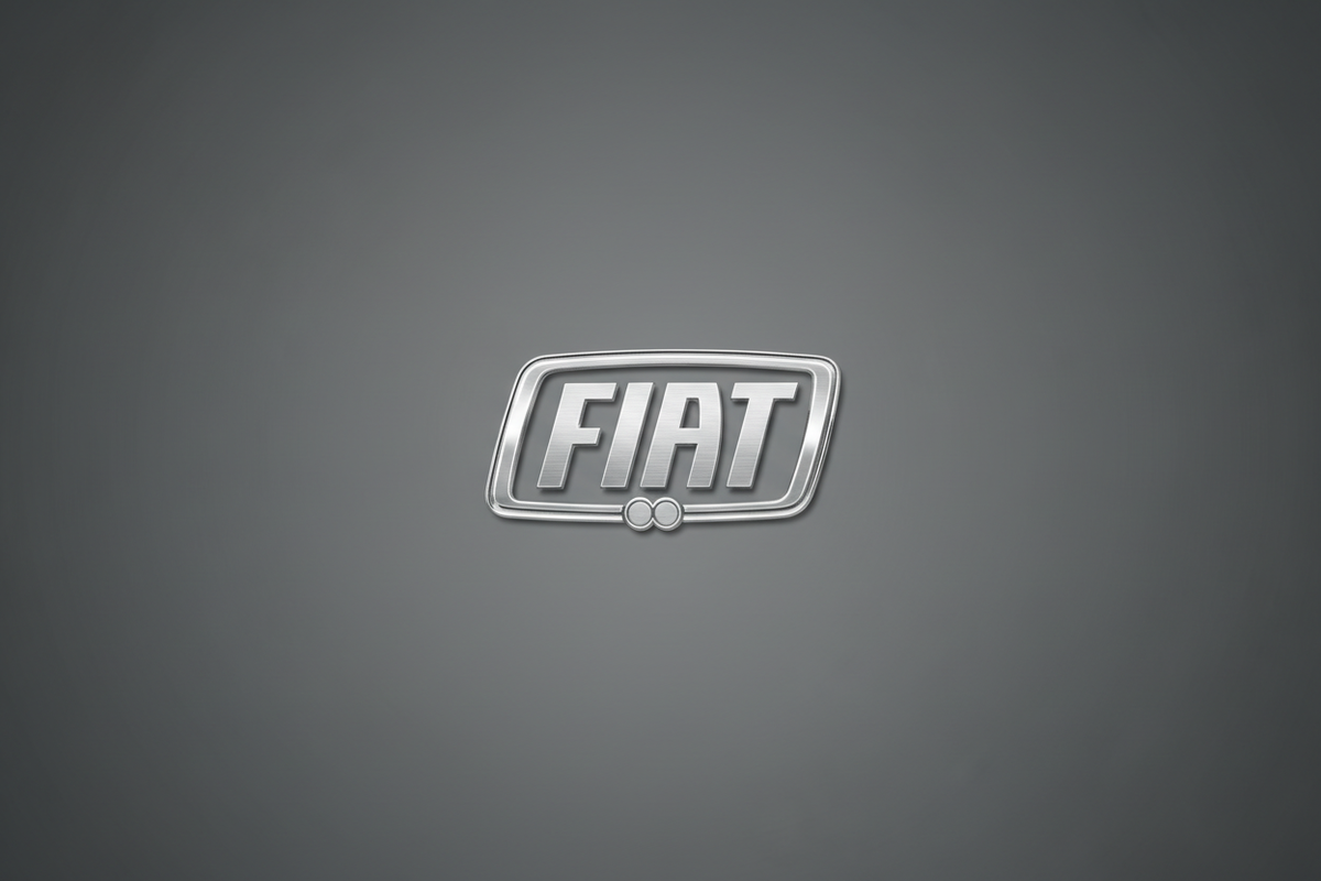 fiat logo grey background
