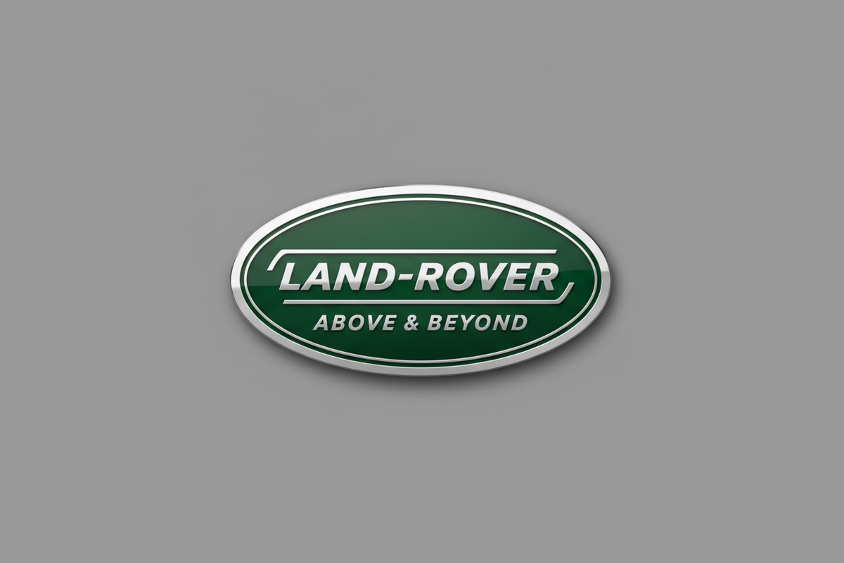 landrover car logo grey background